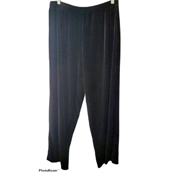 Susan Graver Black Velvet Pants - Picture 1 of 5